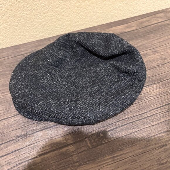Hanna Hats Donegal 1924 Flat Cap Small Dark Grey Irish Tweed 100% Wool Lined - Picture 4 of 4